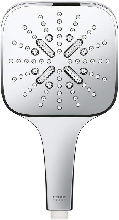 GROHE Rainshower 130 SmartActive Cube Handbrause, 3 Strahlarten, eckig, chrom, Modell 26582000