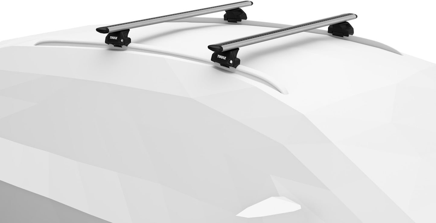 Thule 710600 Evo Flush Rail Fußsatz – 4er-Set, universal für Fahrzeuge, schwarz, One-Size