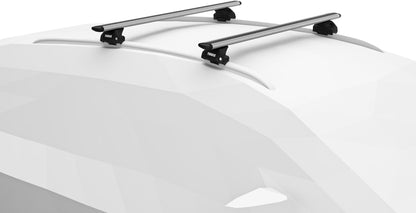 Thule 710600 Evo Flush Rail Fußsatz – 4er-Set, universal für Fahrzeuge, schwarz, One-Size