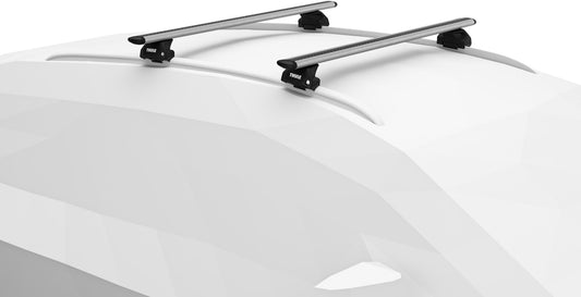 Thule 710600 Evo Flush Rail Fußsatz – 4er-Set, universal für Fahrzeuge, schwarz, One-Size