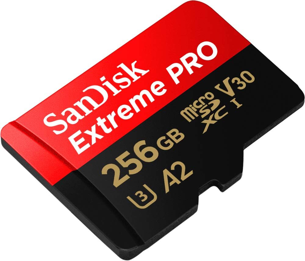 SanDisk Extreme PRO microSD UHS-I, SDSQXCD-256G-GN6MA, Speicherkarte, C10, U3, V30, A2, 200 MB/s lesen, 140 MB/s schreiben