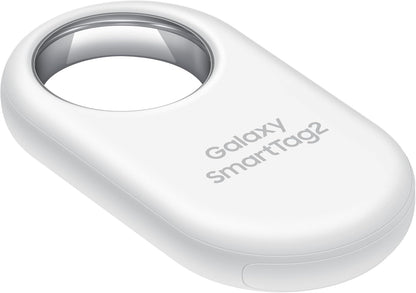 Samsung Galaxy SmartTag2, Weiß, Bluetooth Tracker, kompakt, wasserdicht, präzise Ortung, lange Batterielaufzeit.