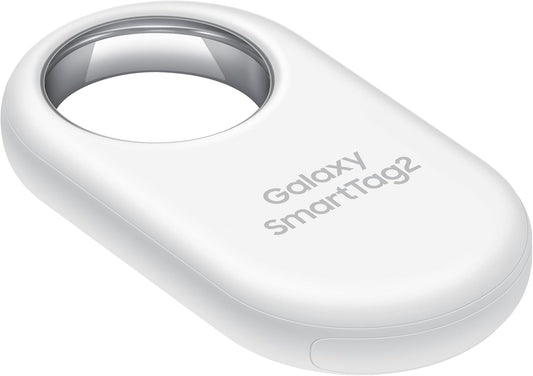 Samsung Galaxy SmartTag2, Weiß, Bluetooth Tracker, kompakt, wasserdicht, präzise Ortung, lange Batterielaufzeit.