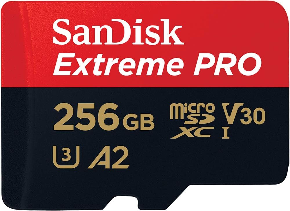 SanDisk Extreme PRO microSD UHS-I, SDSQXCD-256G-GN6MA, Speicherkarte, C10, U3, V30, A2, 200 MB/s lesen, 140 MB/s schreiben