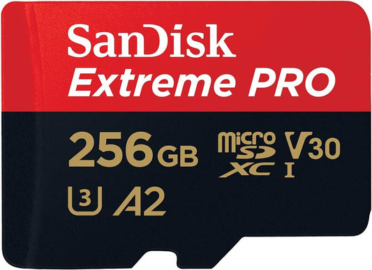 SanDisk Extreme PRO microSD UHS-I, SDSQXCD-256G-GN6MA, Speicherkarte, C10, U3, V30, A2, 200 MB/s lesen, 140 MB/s schreiben