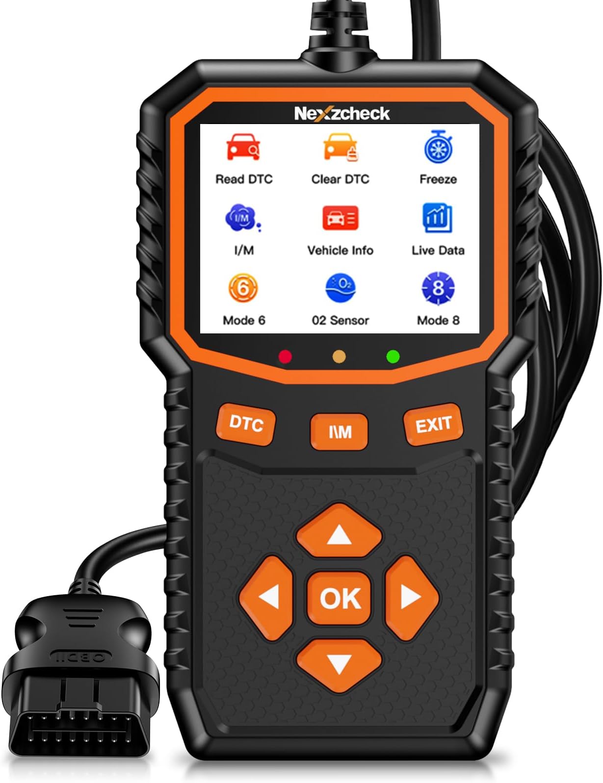Nexzcheck K89 OBD2 Diagnosegerät, Auto Adapter, Vollständige OBD-II Funktionen, Motor Fehlerausleser, Deutsch, für BMW VW Mercedes Audi