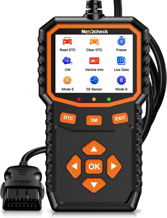 Nexzcheck K89 OBD2 Diagnosegerät, Auto Adapter, Vollständige OBD-II Funktionen, Motor Fehlerausleser, Deutsch, für BMW VW Mercedes Audi