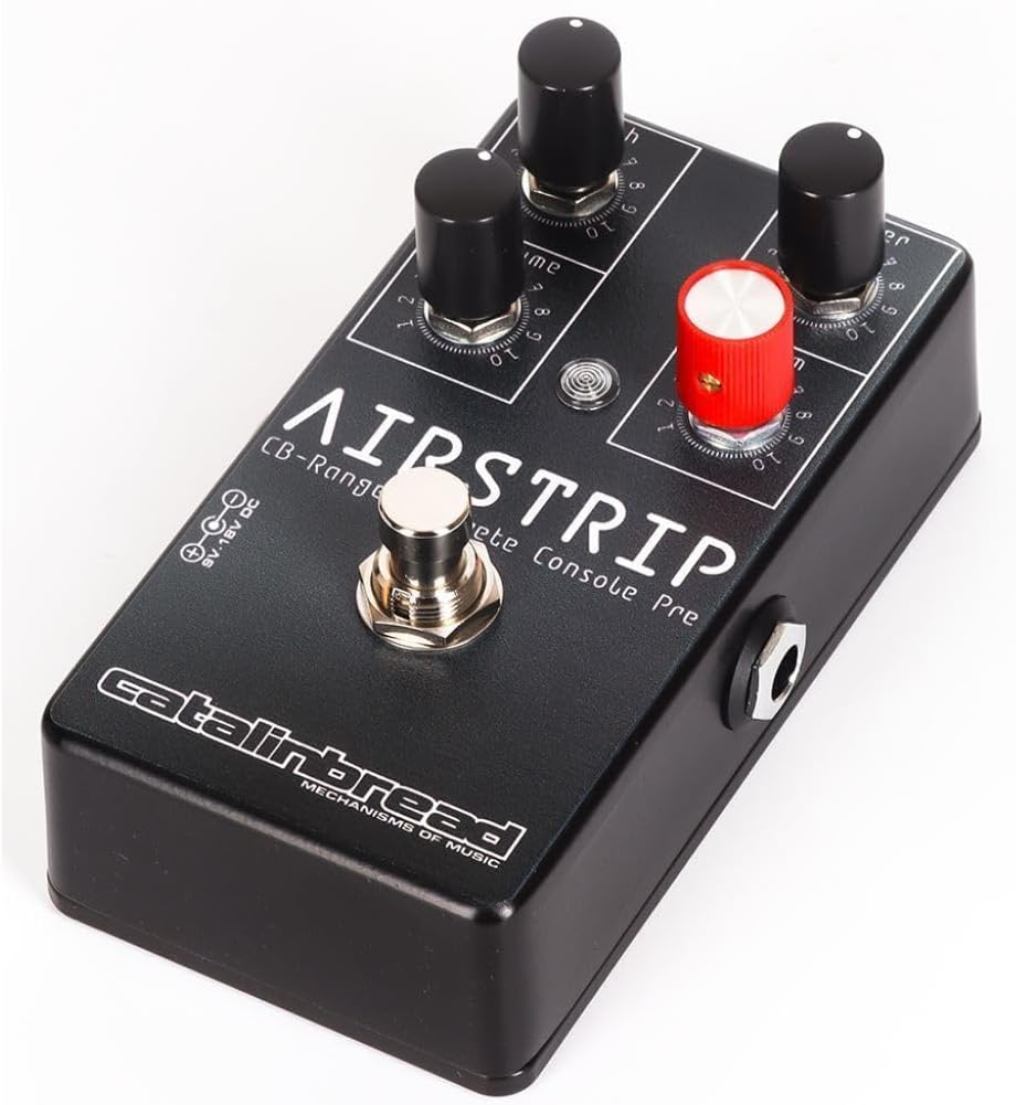 Catalinbread Airstrip Effektpedal, CB-Range, diskreter Konsolen-Vorverstärker, Höhenfilter, Trimmregler, schwarz