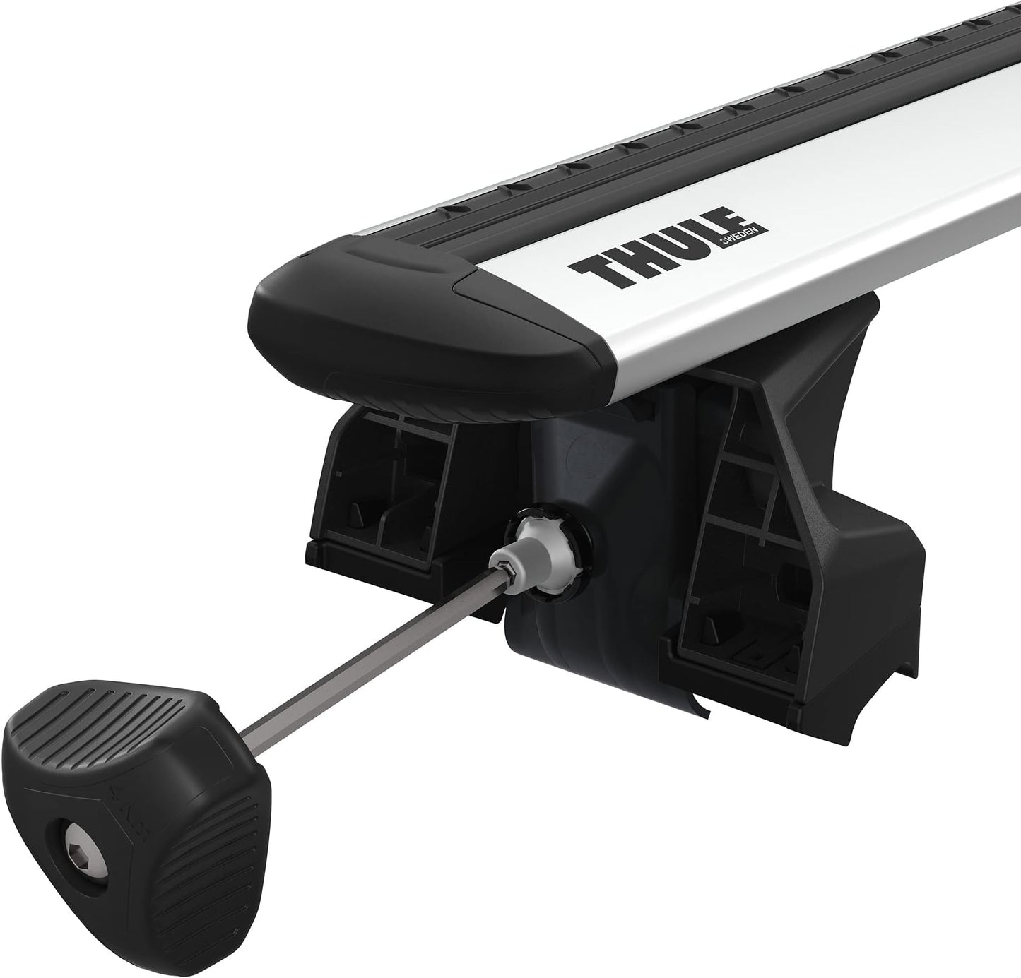 Thule 710600 Evo Flush Rail Fußsatz – 4er-Set, universal für Fahrzeuge, schwarz, One-Size