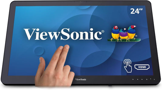 ViewSonic TD2430 Touch-Monitor 59,9 cm (24 Zoll) Full-HD, HDMI, DisplayPort, USB 3.0 Hub, Schwarz