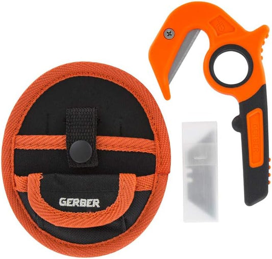 Gerber Vital Zip EAB Allzweckschneider, Jagdtool, inkl. Holster, orange, Modell 31-003645, sicheres Öffnen von Wild
