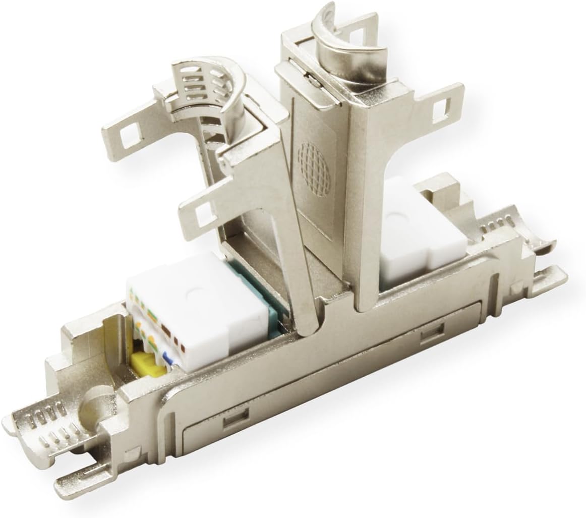 EasyLan CKEFFL00 Netzwerk Transmitter & Receiver, Cat6a, 90m, 10/100/1000 Mbit/s, IP20, silber, Netzwerkverlängerung