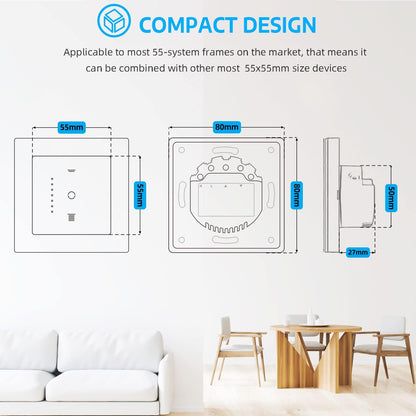 SMARTERCURRY WLAN Rolladenschalter 7. Gen, smarter Zeitschaltuhr-Schalter für Rollläden/Jalousien, Alexa/Google kompatibel, 1x Weiß