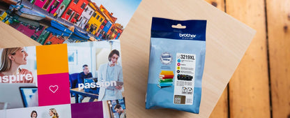 Brother LC-3219XL Tintenpatronen Multipack, 4 Farben, hohe Kapazität, Original, Haltbar bis 09/2027, Druckerzubehör