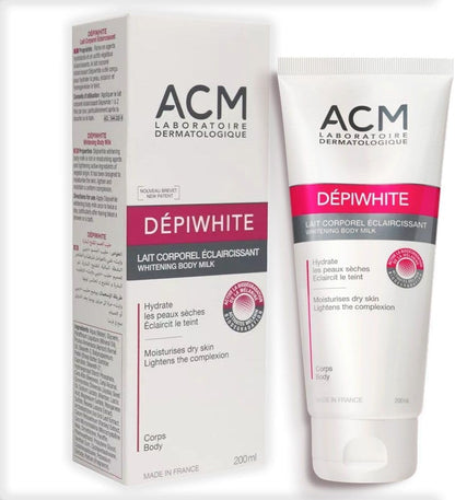 ACM Depiwhite Körpermilch, 200 ml, aufhellend, reduziert Pigmentflecken, feuchtigkeitsspendend, sanfte Pflege