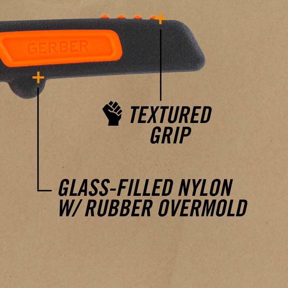 Gerber Vital Zip EAB Allzweckschneider, Jagdtool, inkl. Holster, orange, Modell 31-003645, sicheres Öffnen von Wild