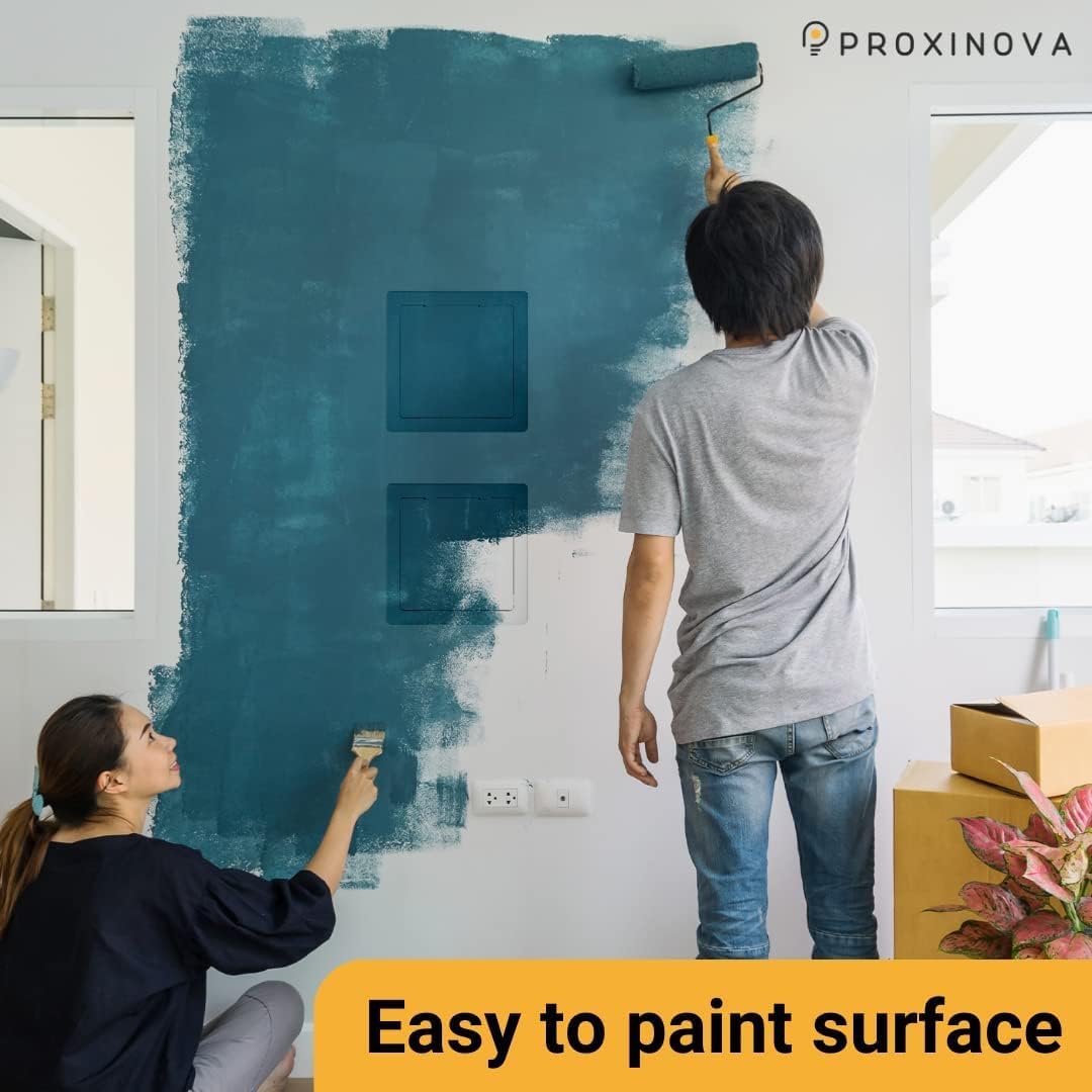 Proxinova Inspektionsklappe 55x55 cm, ABS-Kunststoff, verstellbar, flächenbündig, für Trockenbau, Sicherungskasten, Kamin, Kabel, Rohre