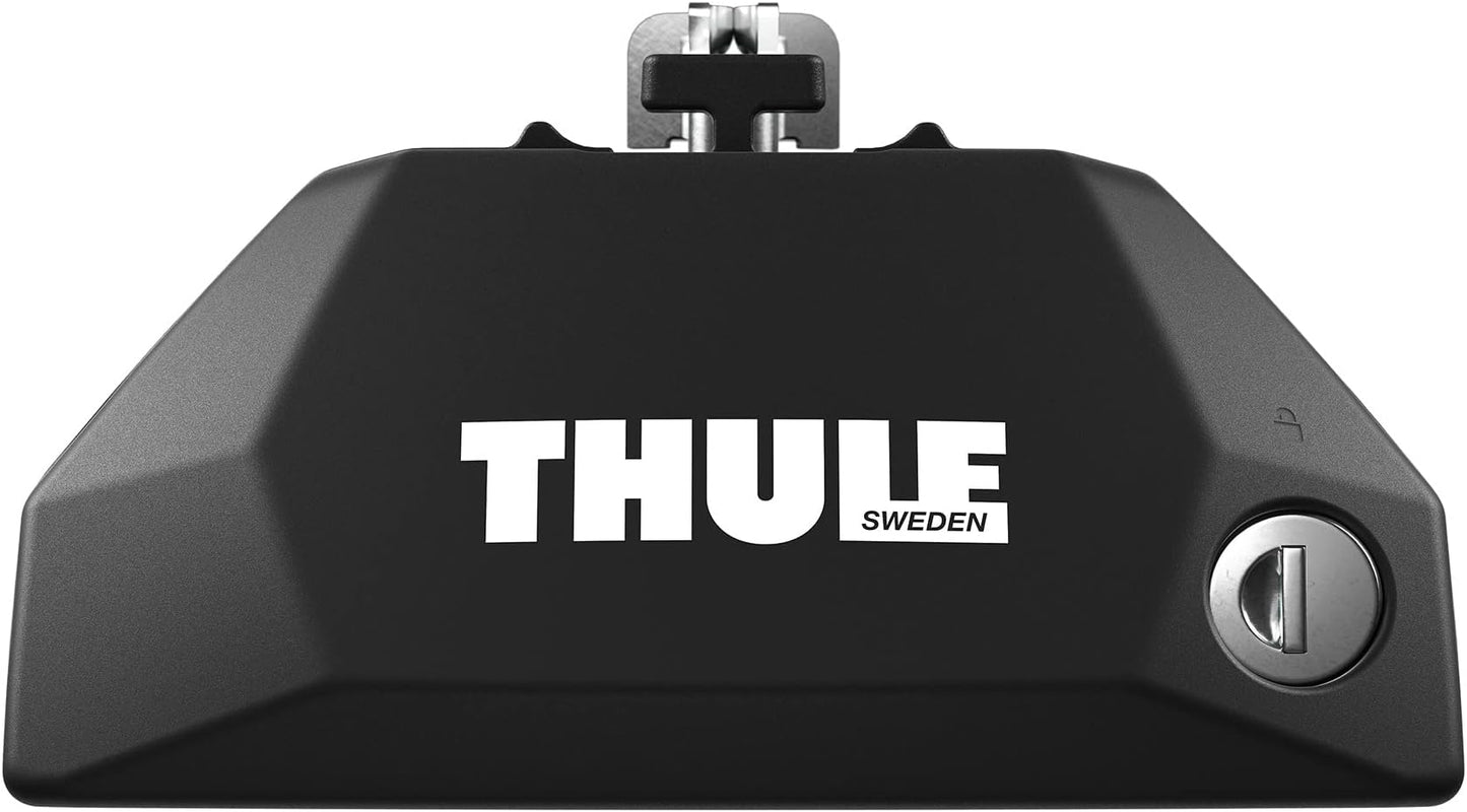 Thule 710600 Evo Flush Rail Fußsatz – 4er-Set, universal für Fahrzeuge, schwarz, One-Size