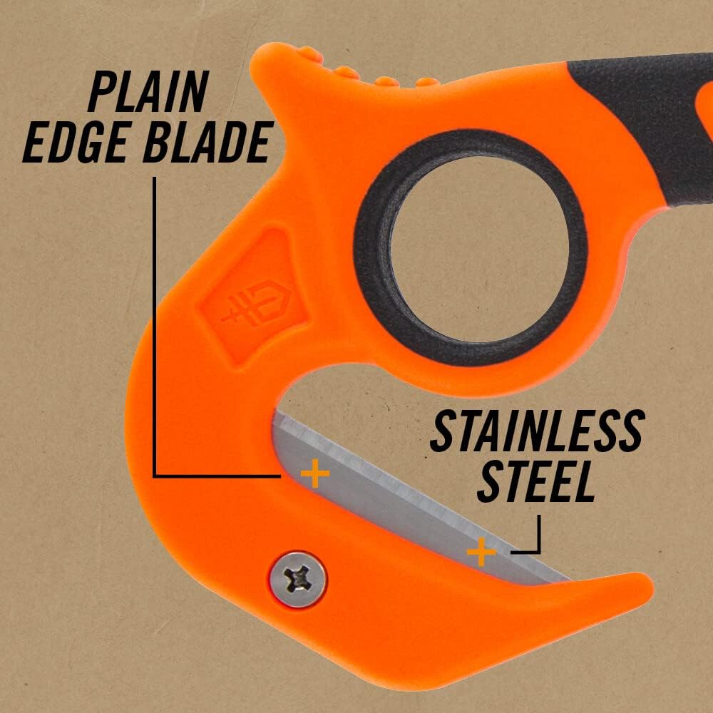 Gerber Vital Zip EAB Allzweckschneider, Jagdtool, inkl. Holster, orange, Modell 31-003645, sicheres Öffnen von Wild