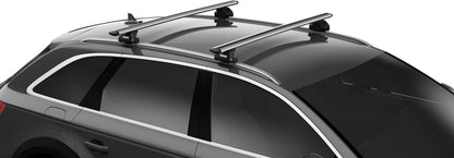 Thule 710600 Evo Flush Rail Fußsatz – 4er-Set, universal für Fahrzeuge, schwarz, One-Size