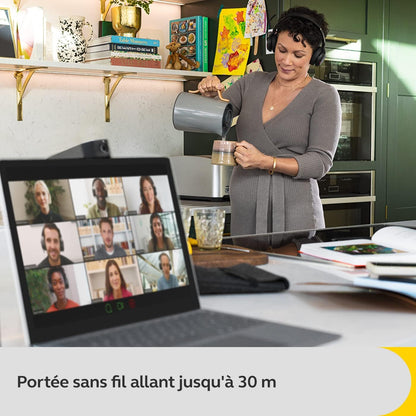 Jabra Evolve2 55, Kabelloser Stereo-Kopfhörer, Jabra Air Comfort Technologie, Geräuschunterdrückung, aktiv, kompatibel – Schwarz.