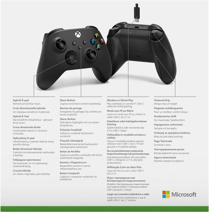 Xbox Wireless Controller 1914, Gamepad für PC, inkl. USB-C Kabel, kabellos, ergonomisch, Vibrationsfunktion