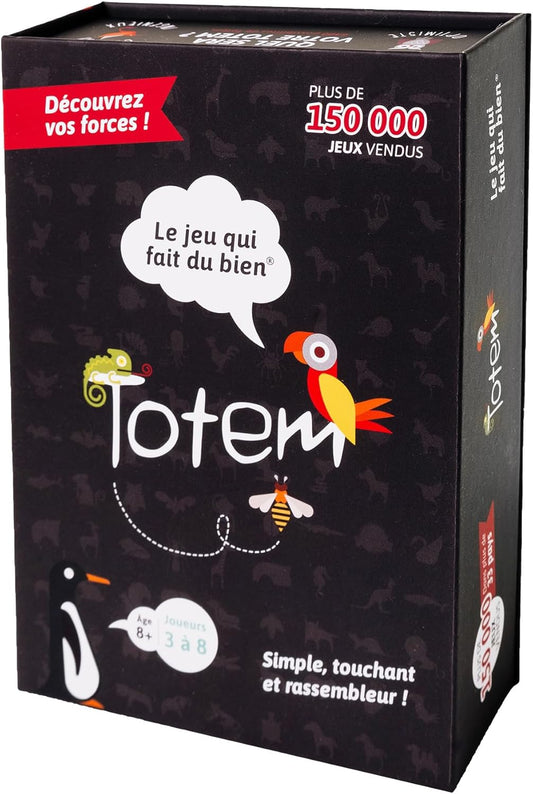 Totem French Original, Spiel Nr. 12345, Brettspiel, interaktive Sprachförderung, für 2-6 Spieler, ab 8 Jahren.