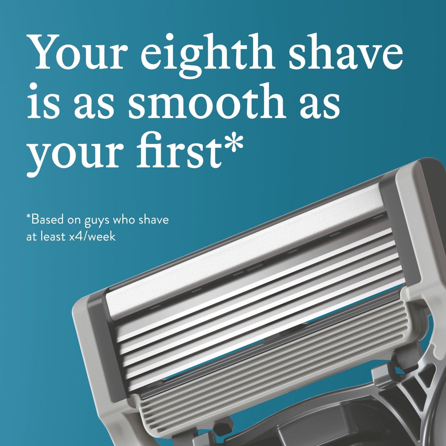 Harry's Herrenrasierer mit blauem Griff, Set inkl. 13 Rasierklingen