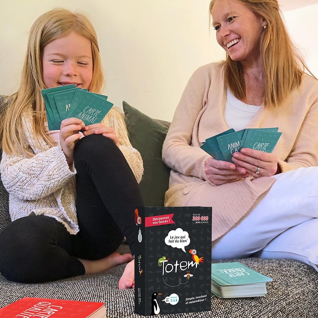 Totem French Original, Spiel Nr. 12345, Brettspiel, interaktive Sprachförderung, für 2-6 Spieler, ab 8 Jahren.