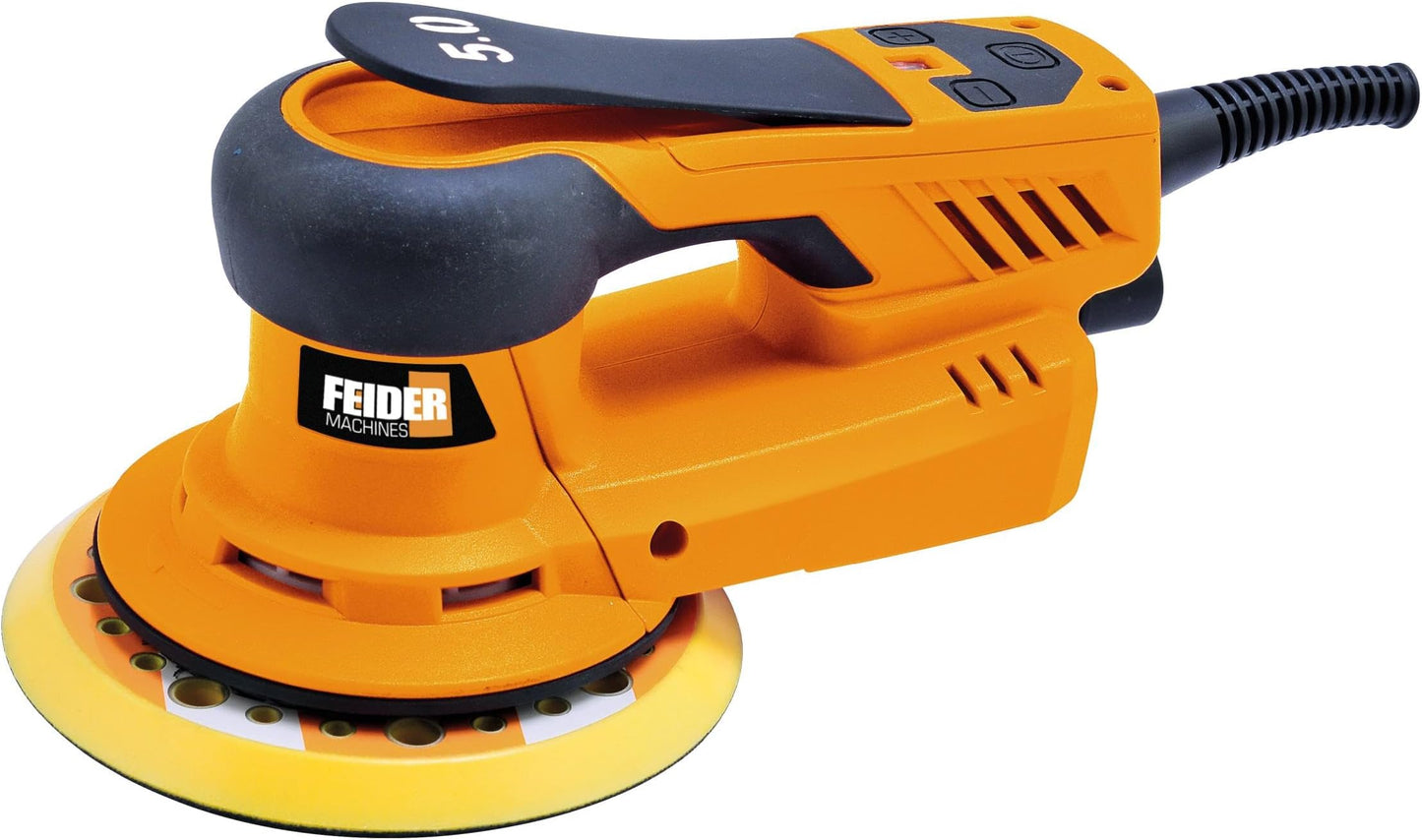 Feider FPO350B Exzenterschleifer, 350W, 150mm, stufenlose Drehzahl, ergonomisch, Staubabsaugung