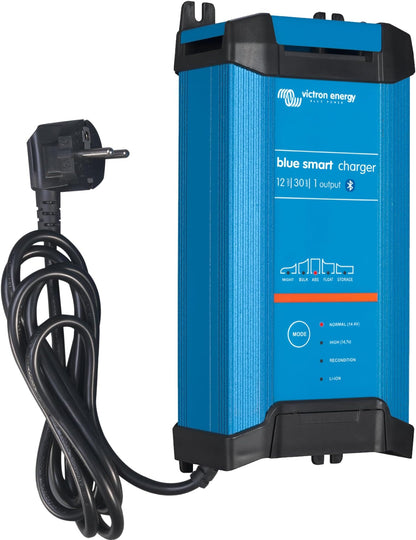 Victron Blue Smart 12V 30A Ladegerät, IP22, Bluetooth, 1 Ausgang, CEE 7/7, Batterieerhaltung, Desulfator