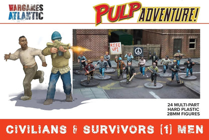 Wargames Atlantic WAAPA002 – Figuren-Set Zivilisten & Überlebende, Männer (Einzelpack), detailreiche Miniaturen