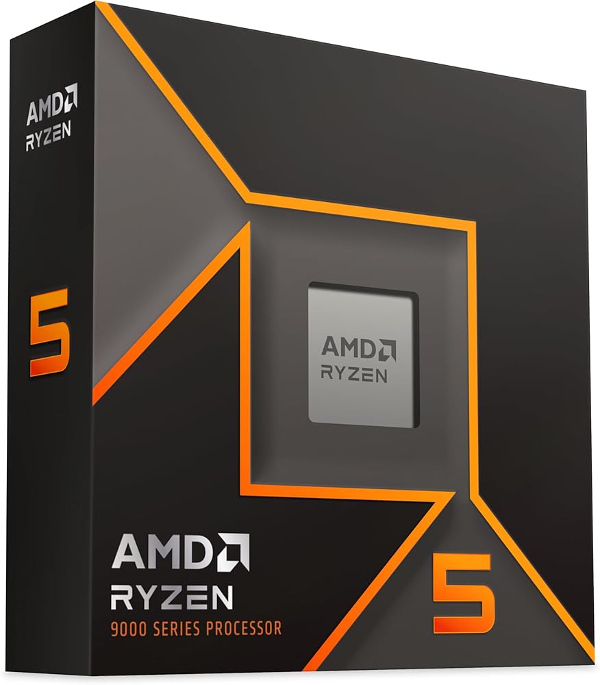 AMD Ryzen 5 9600X, Prozessor, 6 Kerne/12 Threads, 65 W TDP, AM5, 38 MB Cache, bis 5,4 GHz Boost, lüfterlos.