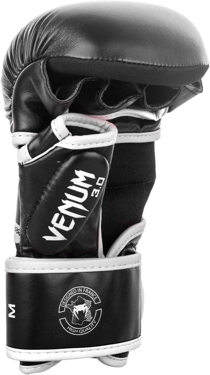 Venum Challenger 3.0 MMA Handschuhe L/XL, Schwarz/Weiß, Sparring, gepolstert, Klettverschluss, robustes Kunstleder