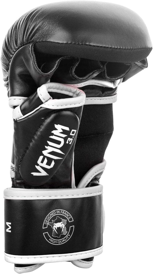 Venum Challenger 3.0 MMA Handschuhe L/XL, Schwarz/Weiß, Sparring, gepolstert, Klettverschluss, robustes Kunstleder