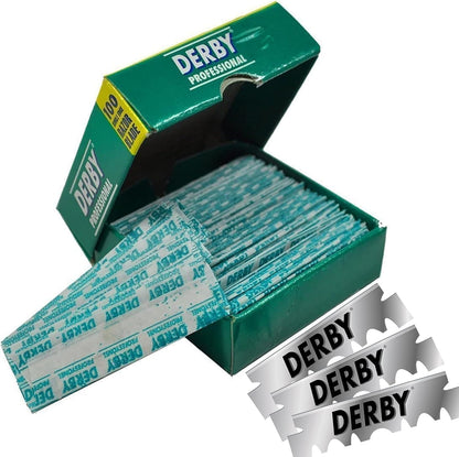 Derby Professional Rasierklingen, 3er Pack, 300 Stück, Einwegklingen für Rasiermesser, rostfrei, präziser Schnitt