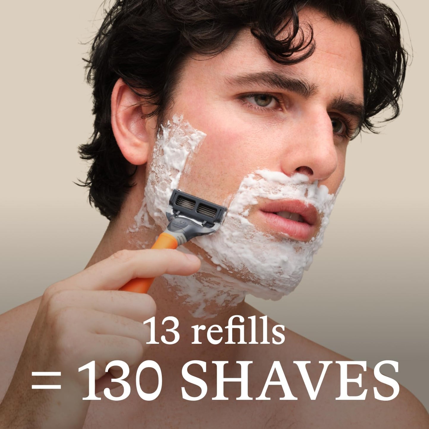 Harry's Herrenrasierer mit blauem Griff, Set inkl. 13 Rasierklingen