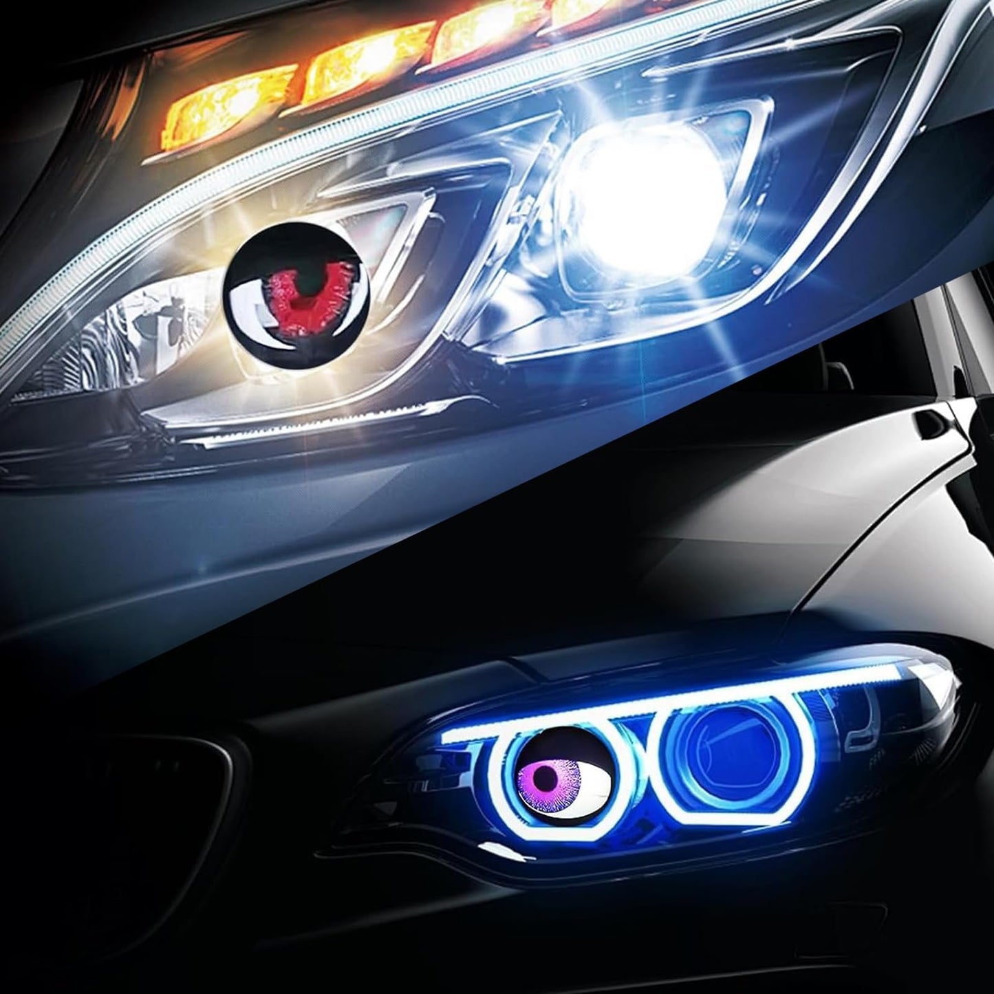 Sanvi DC12V LED Scheinwerfer, dynamische Augen, Tagfahrlicht, Blinker, Autozubehör