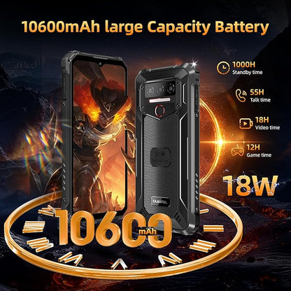 OUTIKEL WP23 Plus, Outdoor Handy, 24 GB RAM, 8+16 GB, 256 GB, 6.52" HD, 4G, Dual SIM, 10600 mAh Akku.