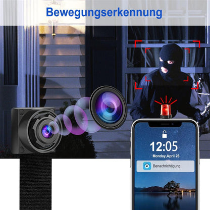 QZT Mini Kamera, HD WLAN Überwachungskamera, 3000mAh Akku, Live-Stream, App-Steuerung, Bewegungserkennung, Haustierkamera