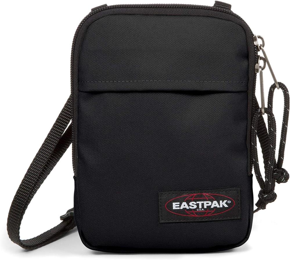 EASTPAK Buddy Umhängetasche EK0007240081, Unisex, kompakt, 18x18x13cm, Schwarz, verstellbarer Gurt, Reißverschlussfächer