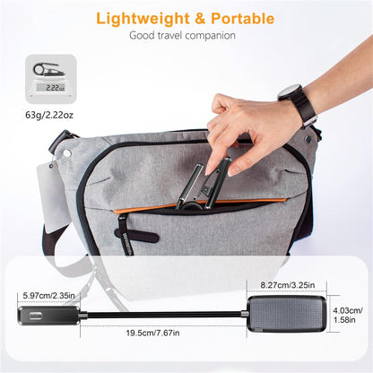 Gritin G1330 Leselampe, Buchklemme, 3 Farbmodi, stufenlos dimmbar, USB aufladbar, 360° flexibel, ideal für Bett & Reisen, schwarz