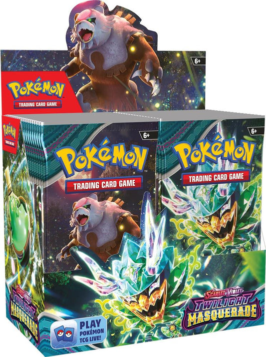 Pokémon TCG 156-80113 Sammelkarten, Scarlet & Violet Twilight Masquerade Booster Display Box, 36 Packs, Englisch