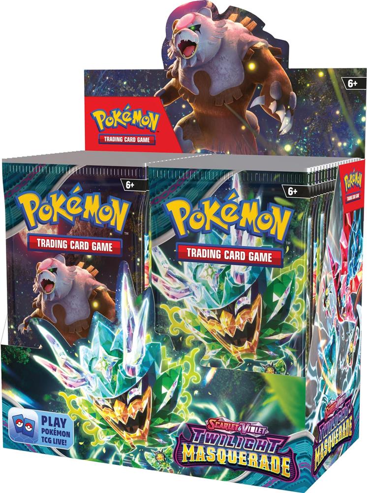Pokémon TCG 156-80113 Sammelkarten, Scarlet & Violet Twilight Masquerade Booster Display Box, 36 Packs, Englisch