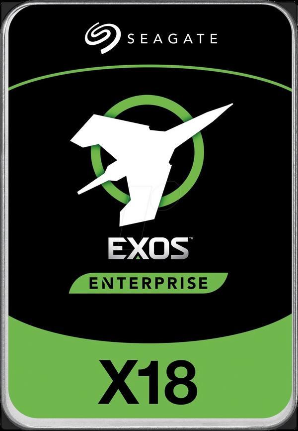Seagate Exos X18, 14TB, SAS, HDD, ST14000NM005J  hohe Kapazität, schnelle Datenübertragung, ideal für Unternehmensanwendungen.