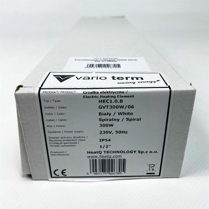 Varioterm GROOVER (GRL-V-GVT300W/06) 300 W (0,3 kW) elektrisches Heizgerät mit Thermostat, weiß