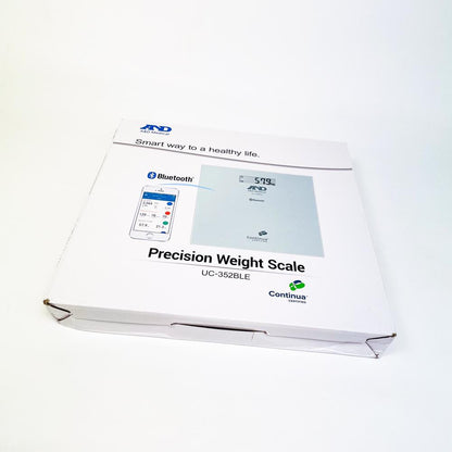 A&D Medical UC-352BLE Personenwaage, Bluetooth, App-Anbindung, digitale Smart-Waage, präzise Gewichtsmessung