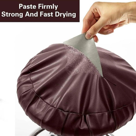 Cahomo 60 x 300 cm Leather Repair Patch Reddish Brown Self-Adhesive for Car Seat Sofa Furniture Jackets