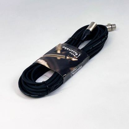 Thomann SM10BK, 10 m, 3‑poliges Mikrofonkabel, geschirmt, robustes schwarzes Kabel