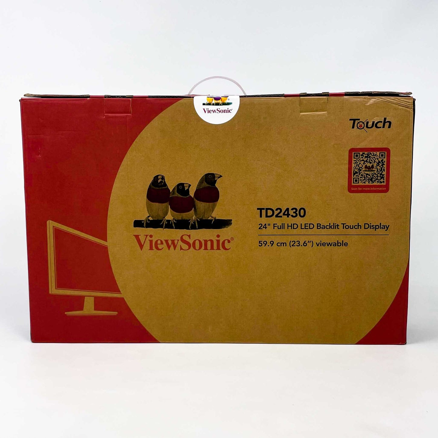 ViewSonic TD2430 Touch-Monitor 59,9 cm (24 Zoll) Full-HD, HDMI, DisplayPort, USB 3.0 Hub, Schwarz